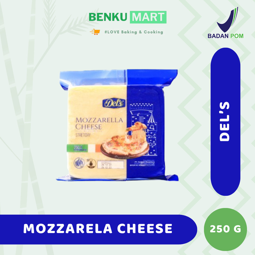 

DELS Keju Mozarella 250 Gr | Mozzarella Cheese Extra Stretchy