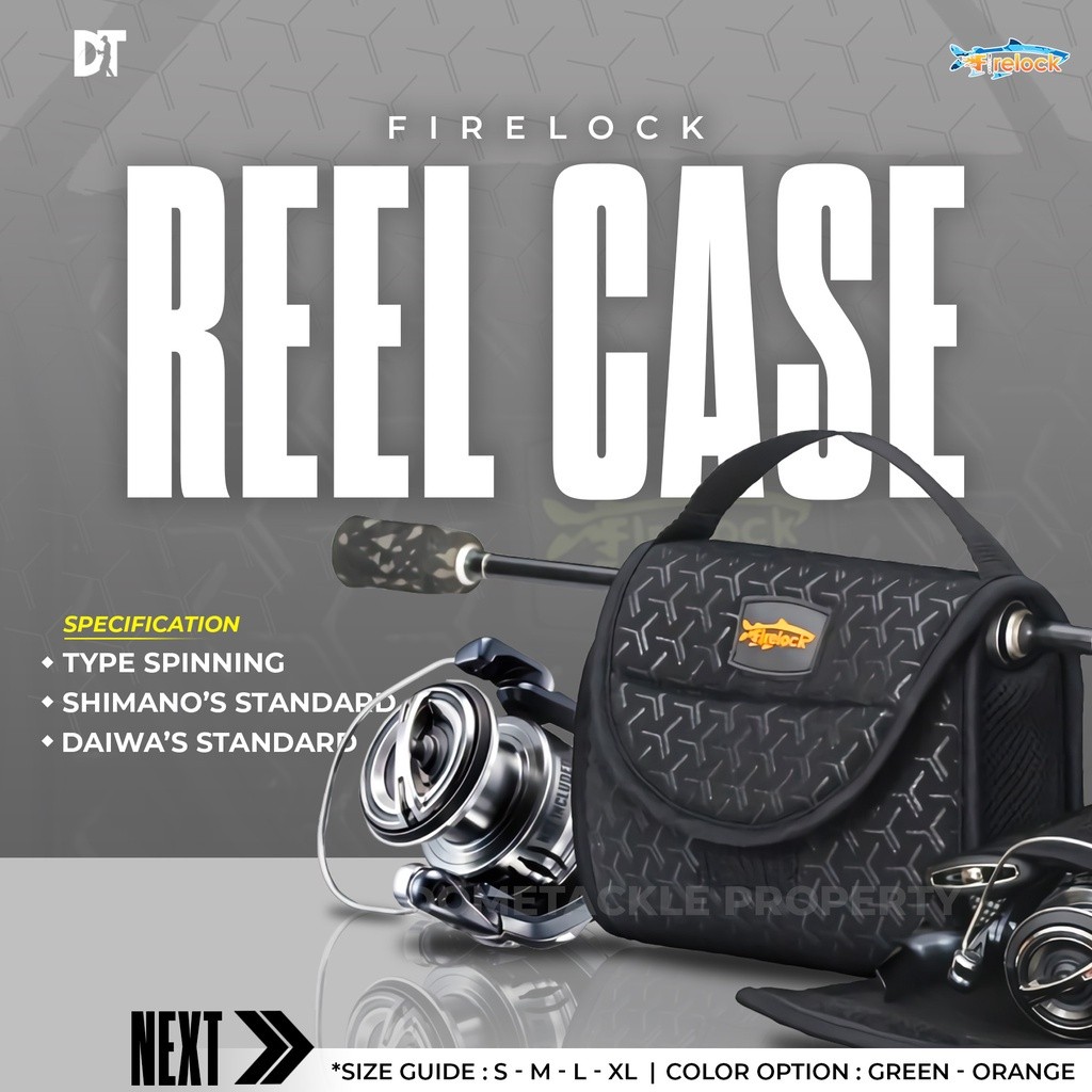 Firelock Reel Case Spinning | Tempat Sarung Reel Spinning| Tas Reel Pancing | Cover Reel Spinning | 