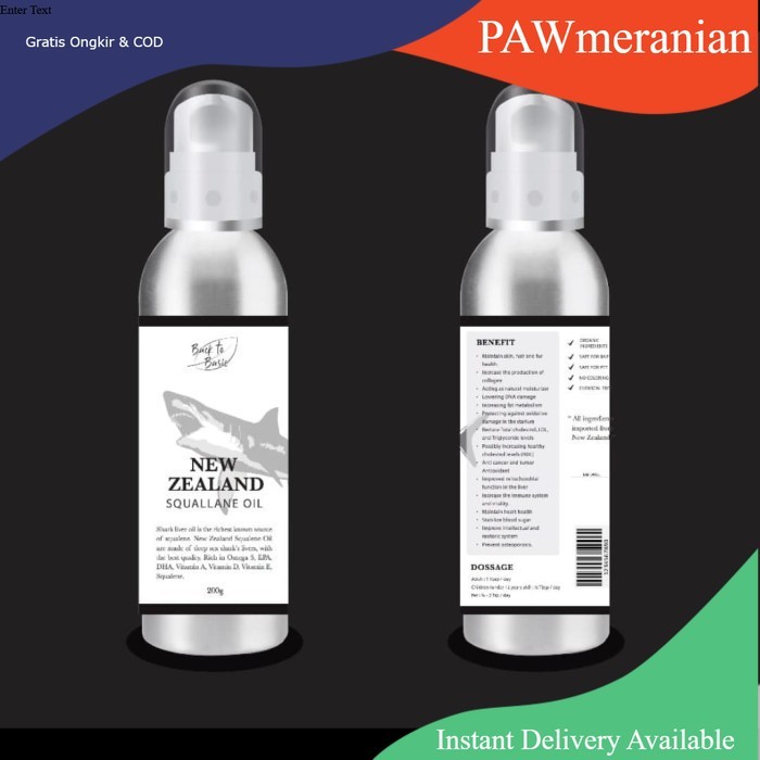 Back to Basic New Zealand Squalene Oil minyak hati ikan hiu 180ml