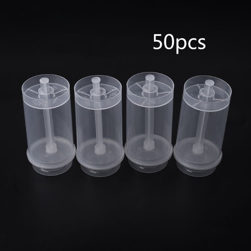 Set of 50 Cake for Pop Round Plastic Jelly Ice Cream Push-up Containers
