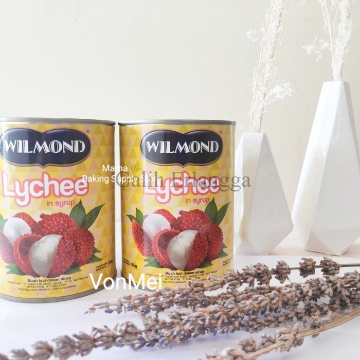 

lv WILMOND Buah Lychee Leci in Syrup Kaleng Sirup Leci Wilmond 565 gr