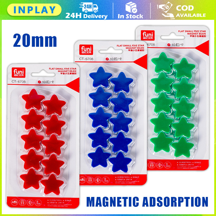 

Tiga Warna Primer Magnet Papan Tulis Berbentuk Pentagram / Magnet Papan Whiteboard 20mm Combo