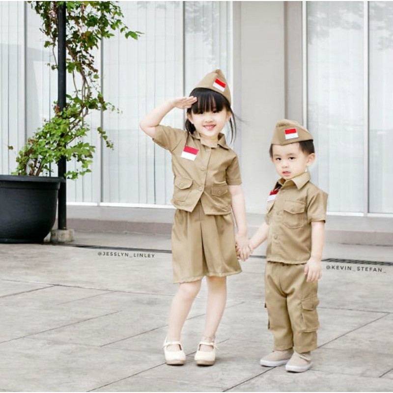 WA28UJ Baju Pejuang Anak | Baju Kostum Pejuang | Kostum Anak Unik | Baju Karnaval | Usia Anak-Dewasa