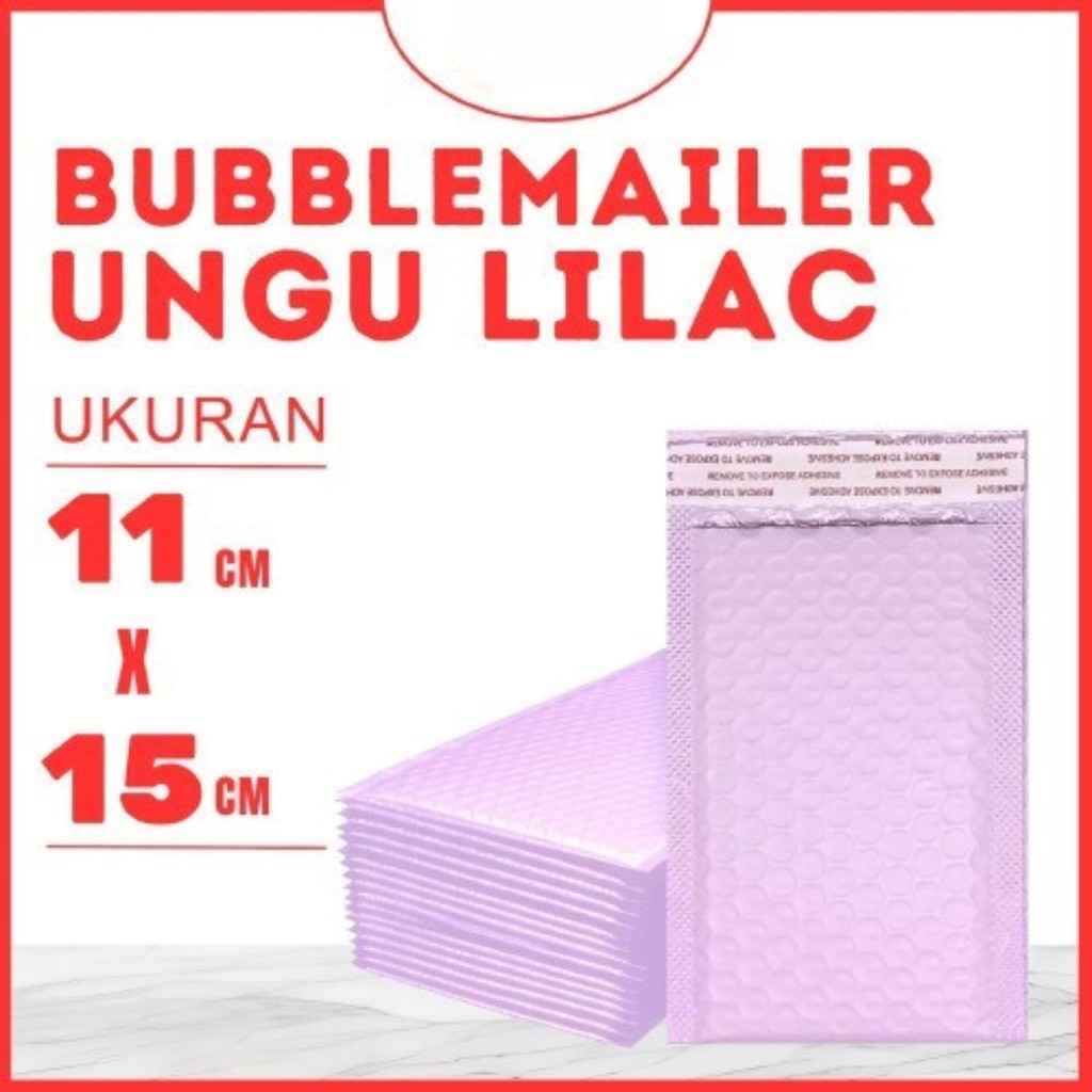 

Amplop Bubble Mailer Wrap 11X15 cm Ungu Pastel Premium Quality MURAH