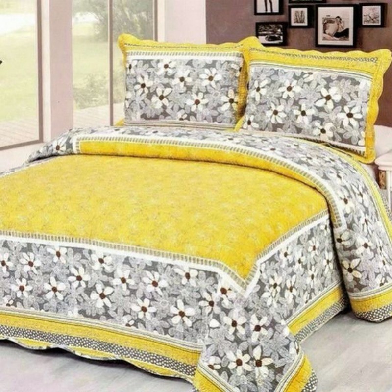 3pcs Cotton Quilt Bedspread Set Patchwork Quilted Duvet Blanket American Coverlet Cubrecam Bed Cover