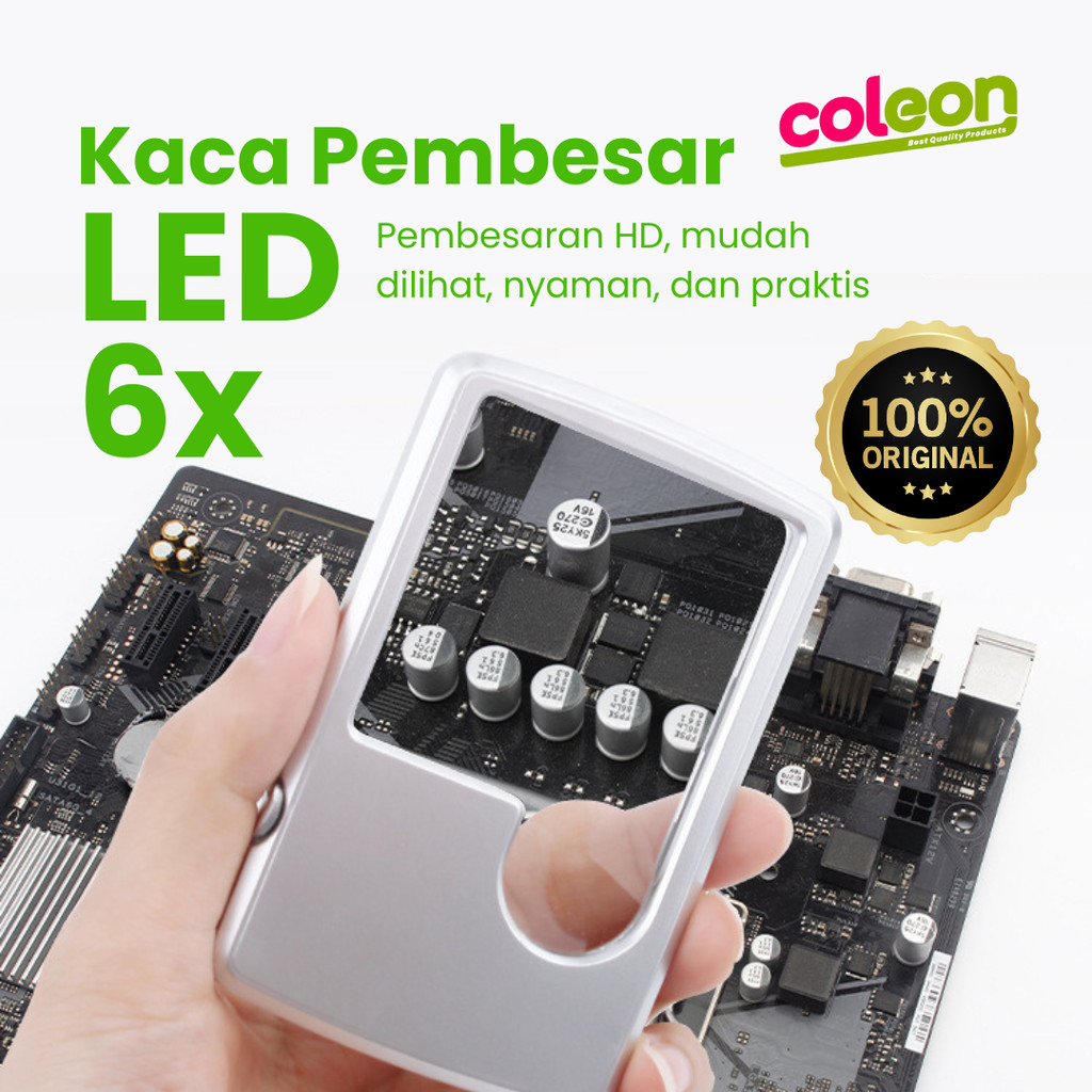 

CKS15 Kaca Pembesar Lampu LED 4B-3 Kartu Nama Lensa Optik Akrilik Portabel Kartu Lampu Led Persegi