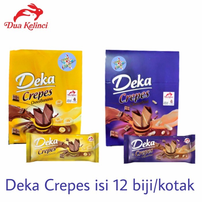 

Deka wafer Roll isi 24 pcs | DEKA Crepes 1 BOX isi 12 pcs - SNACK NUCHANS MART