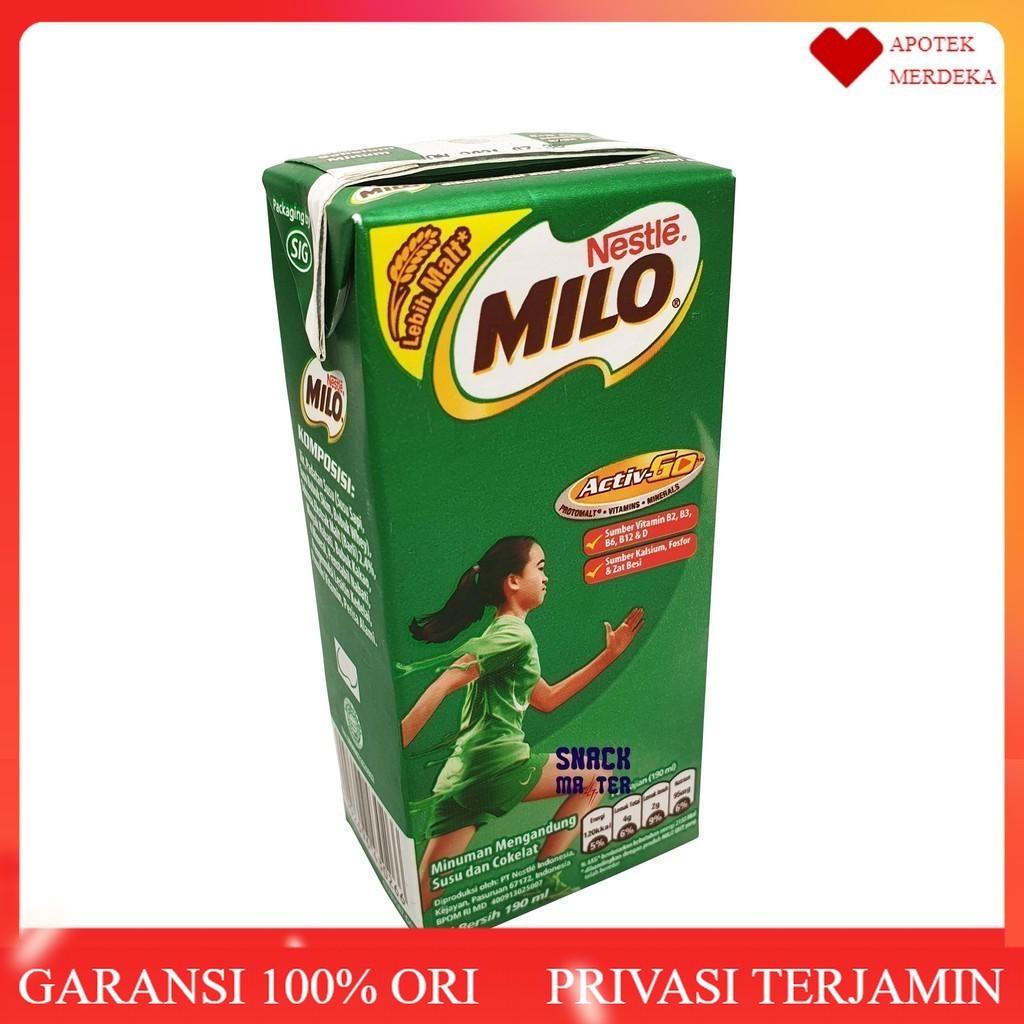 

Susu UHT Milo Active Go Kemasan Kotak - Netto 180 ml