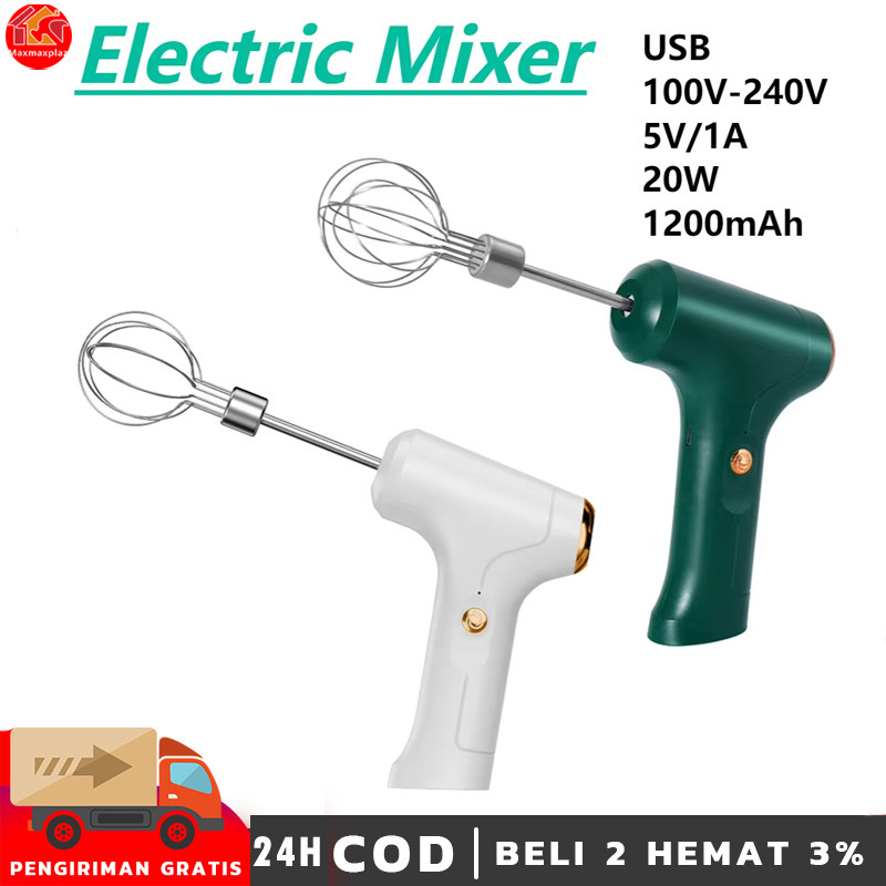 Hand Mixer Electric Wireless Portable Mixer Mixer Tangan Mini Tanpa Kabel USB Rechargeable Hand Mixe