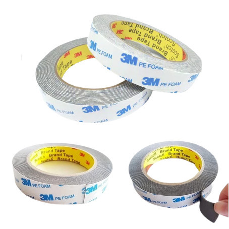 

Double Tape 3M Pe Foam / Solasi BB Busa 23 mm X 4.5 M 23mm X 4.5M - double tape 3M