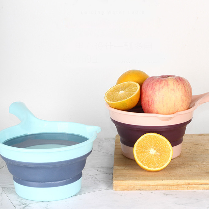 Gayung Mandi Lipat Gayung Lipat Silikon Serbaguna Wadah Air Serbaguna Gayung Wadah Lipat