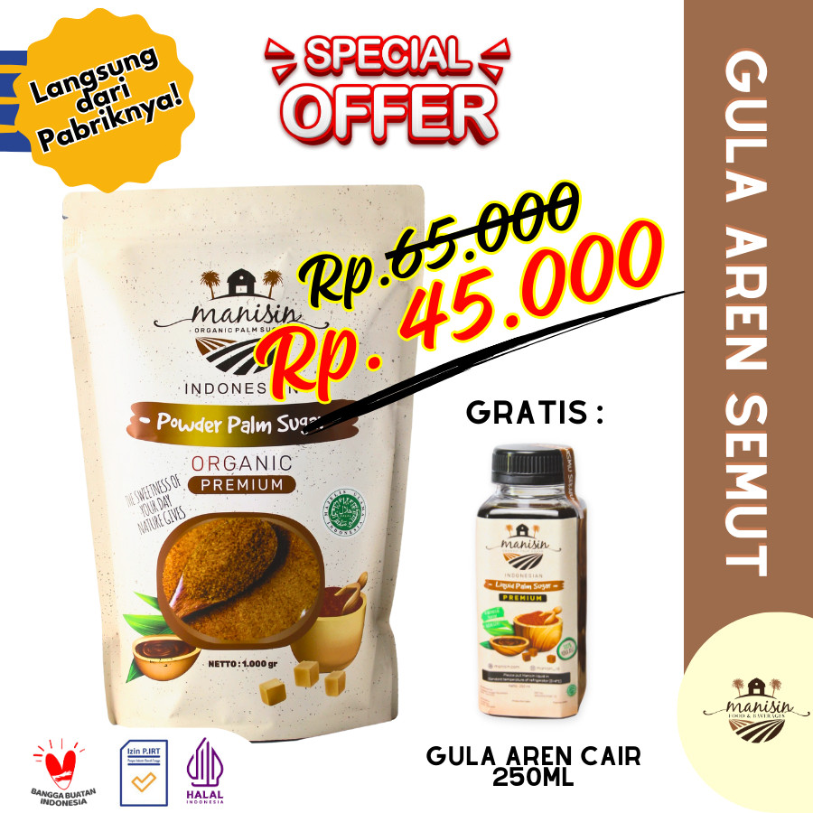 

Promo Gula Aren Semut 1KG Mulia Food