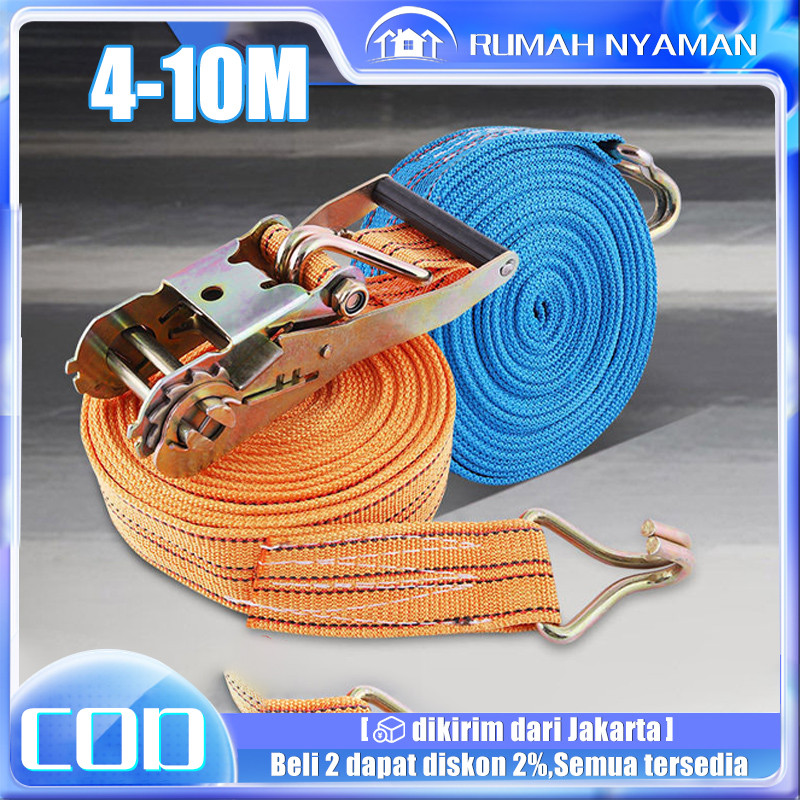 4-10 meter Rachet tie down/Trek belt /10 ton tali sound/tali barang/Track webbing cargo lashing 5CM*