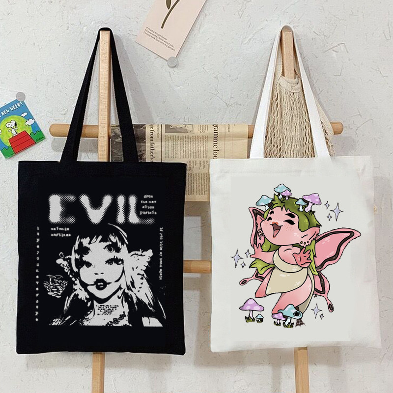 Melanie Martinez Canvas Tote Bag Women Man Music Album Shoulder Bag Student Melanie Martinez Portals