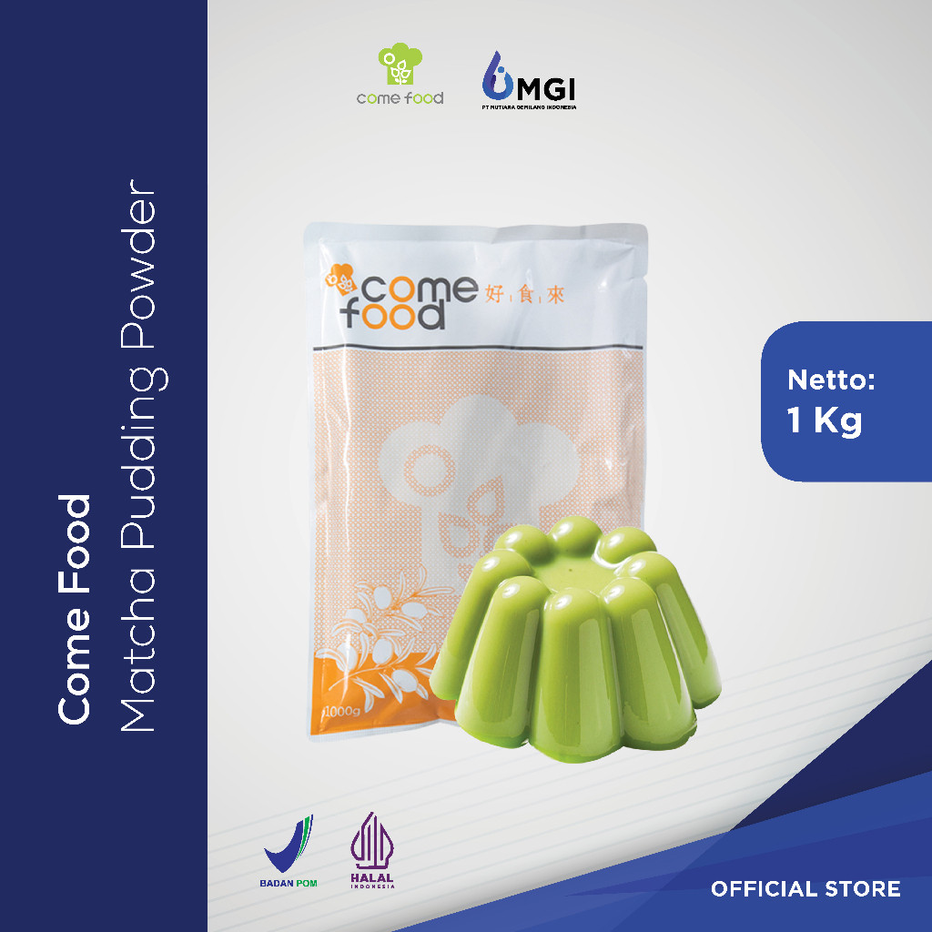 

. Comefood Silky Pudding MATCHA Powder Bubuk Puding 1kg
