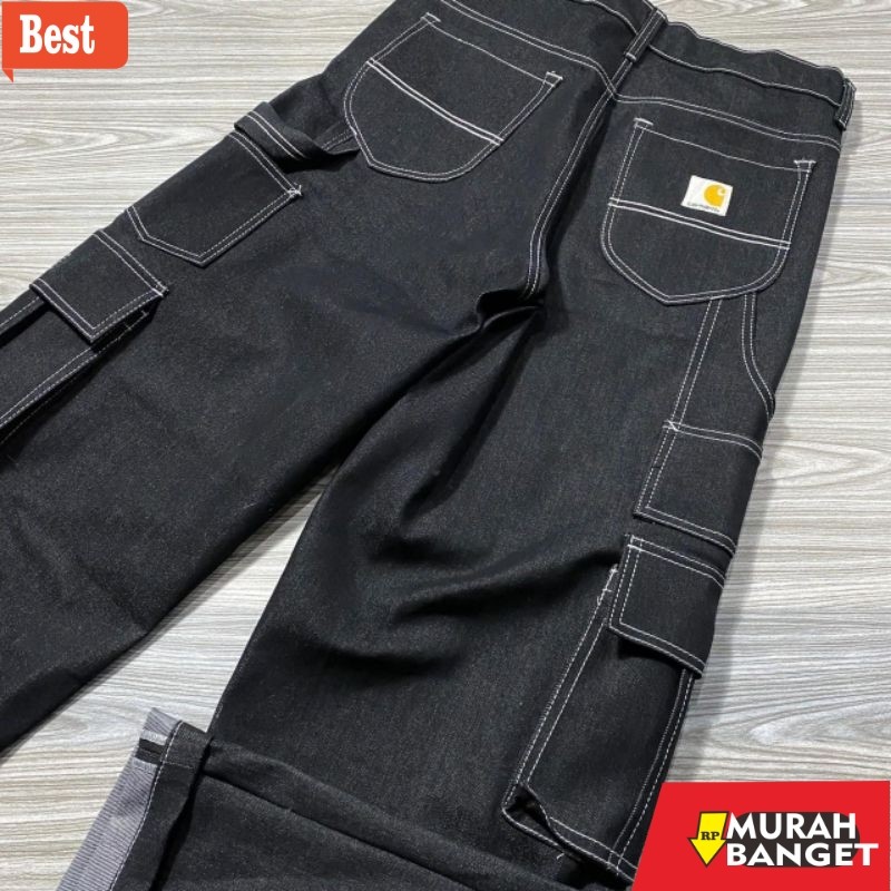 celana cargo panjang pria Carpenter Pants Charhartt - Urban Denim Cargo - Celana Oversize