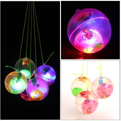 Bola Bekel Ikan Karet Besar Lampu Led - Water Ball H34