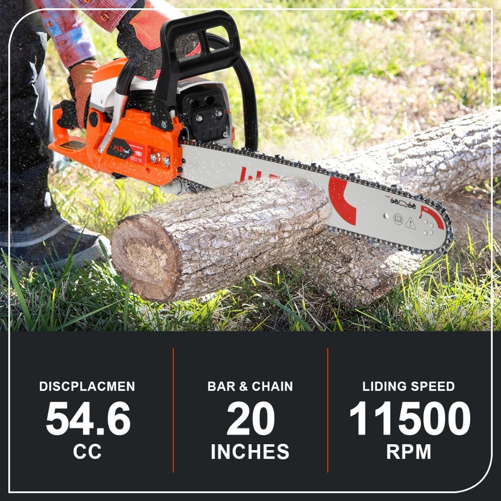 Mesin Chainsaw mini Mesin Potong Kayu 20inch 2Tak Gergaji Potong Pohon Kayu mesin sinso senso Chains