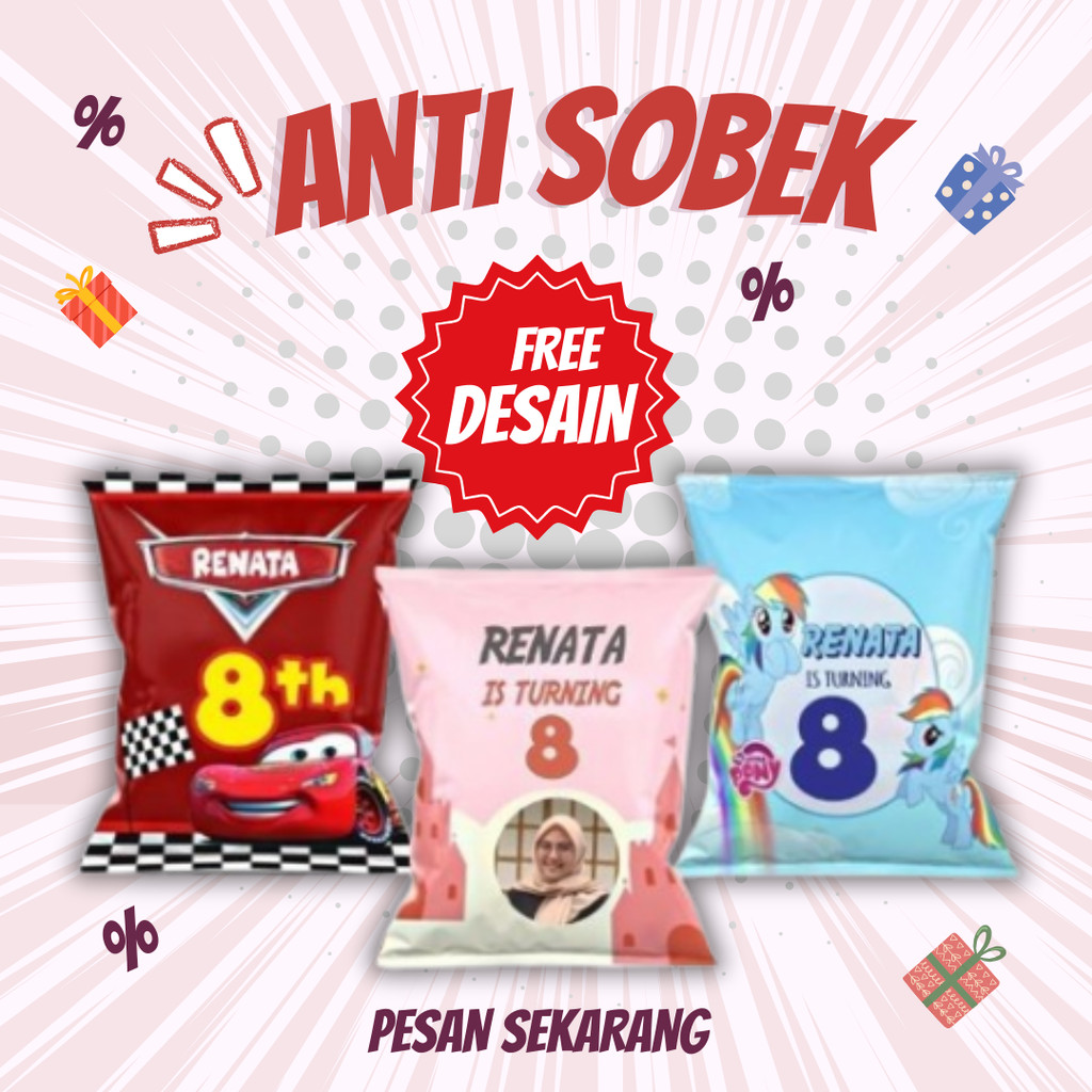 POUCH SNACK JUMBO KEMASAN SNACK ULANG TAHUN Tas Ultah Tas Lebaran Tas Natal