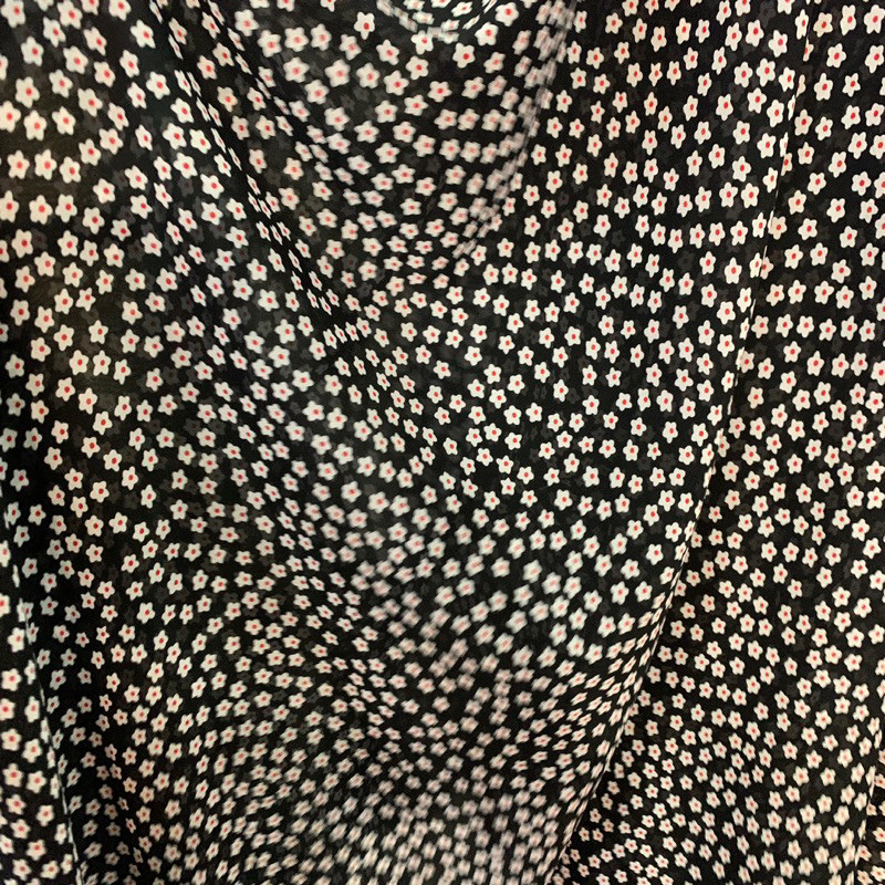 kain - kain bahan motif - kain ceruty motif bunga kecil - kain ceruty babydoll motif