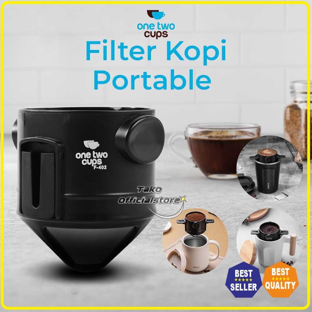 

One Two Cups Filter Penyaring Kopi Portable Cone Coffee Dripper - F-402