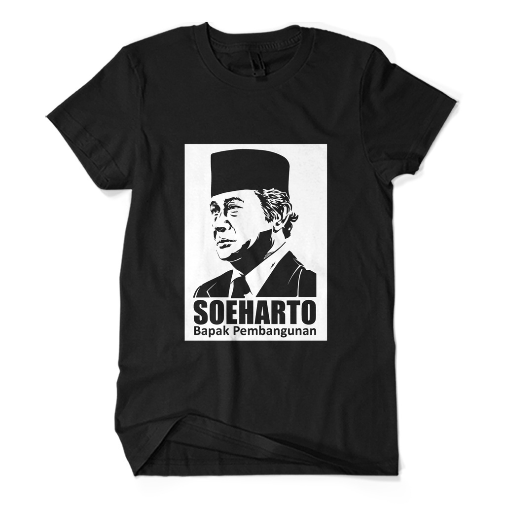 Baju Kaos Pria SOEHARTO BAPAK PEMBANGUNAN Pahlawan Indonesia KAOS KAGE