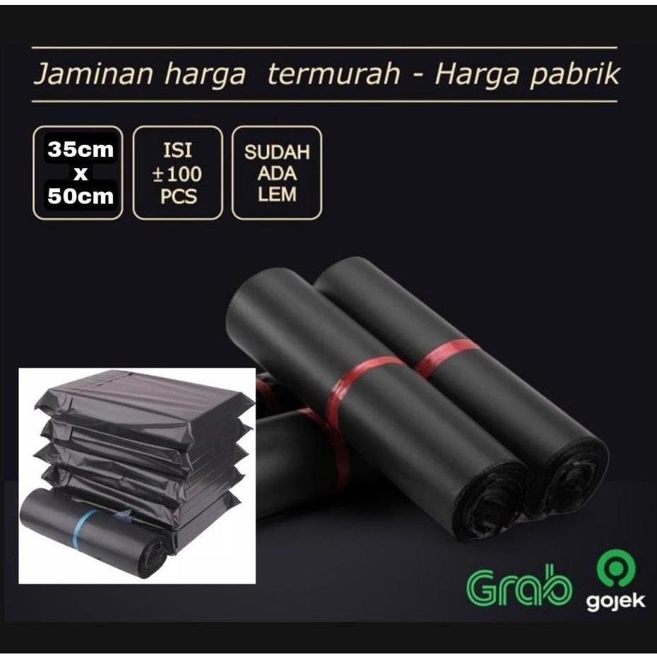 

Plastik Polymailer Hitam 35cm X 50cm | Plastik Packing 35X50