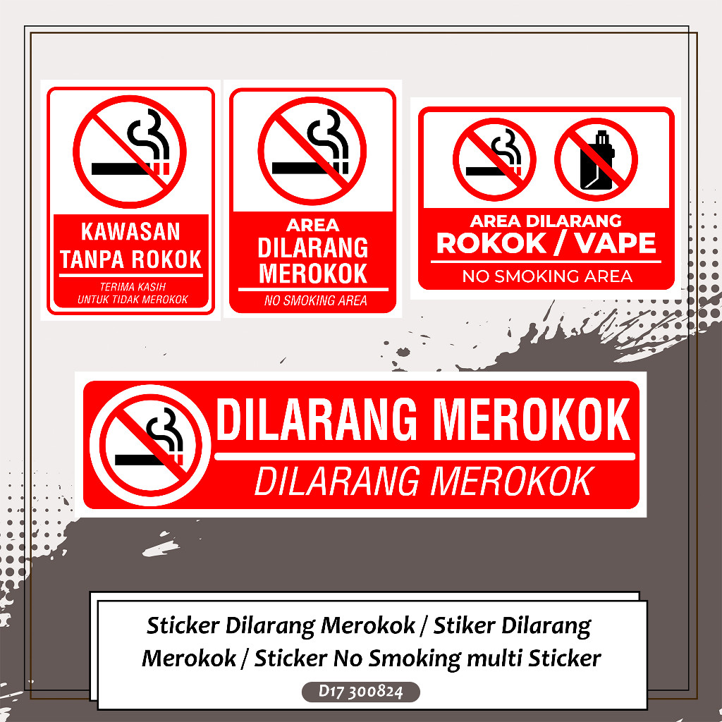 

Sticker Dilarang Merokok / Stiker Dilarang Merokok / Sticker No Smoking multi Sticker