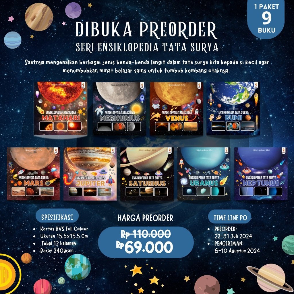 

ENSIKLOPEDIA TATA SURYA (1 PAKET ISI 9 BUKU)