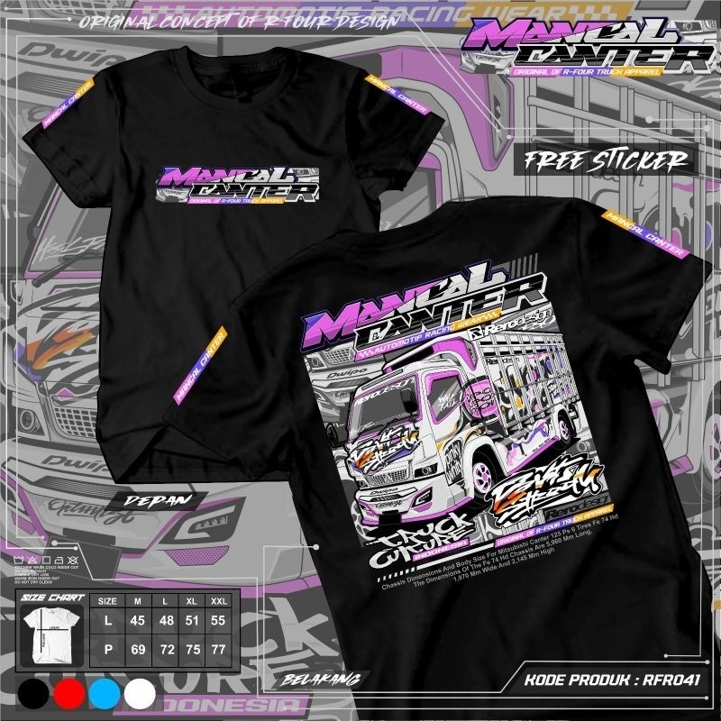 KAOS MANCAL CANTER KAOS TRUK MANIA KAOS TRUK DEWASA