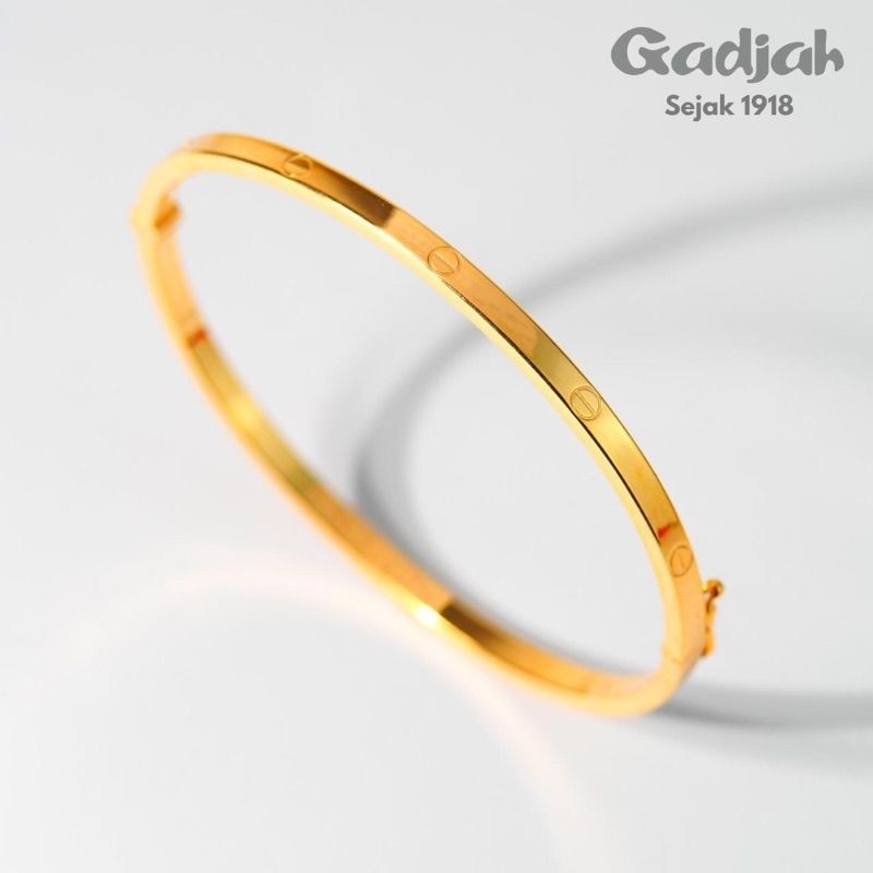 【17K/ 750 emas asli】 Cartier Gelang Emas CRT Minimalis - Toko Emas Gadjah