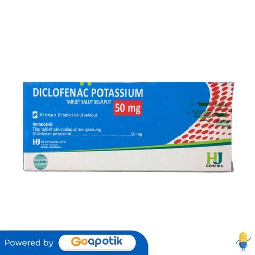 Diclofenac Potassium Hexpharm 50 Mg Box 100 Tablet