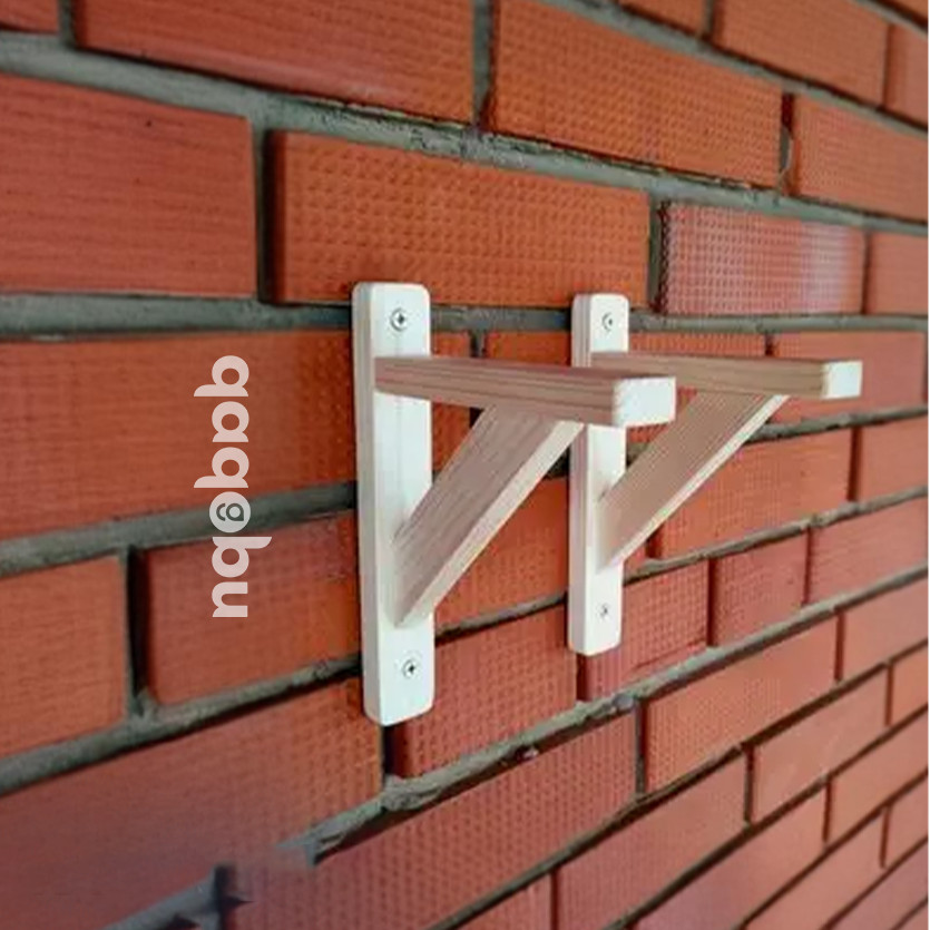 Siku Braket Kayu Ambalan Rak Dinding Siku Ambalan Kayu Pinus