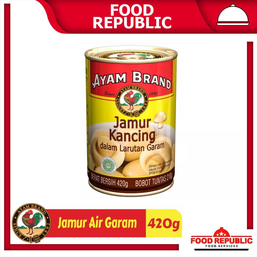 

AYAM BRAND JAMUR KANCING 420 GR KALENG WHOLE MUSHROOMS CAN HALAL