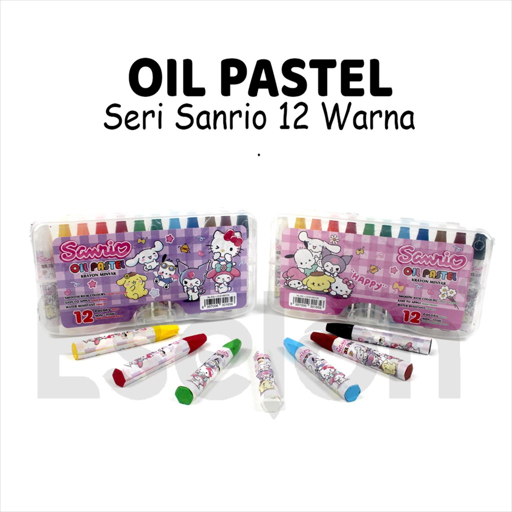 

Crayon / Oil Pastel 12 Warna / Crayon SANRIO 12 Warna