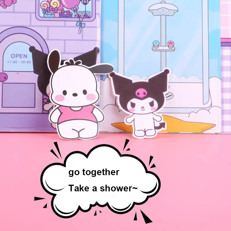 

COD Paket Bahan Stiker DIY Buatan Tangan Buku Tenang Sanrio Anti-potong Mainan Anak G