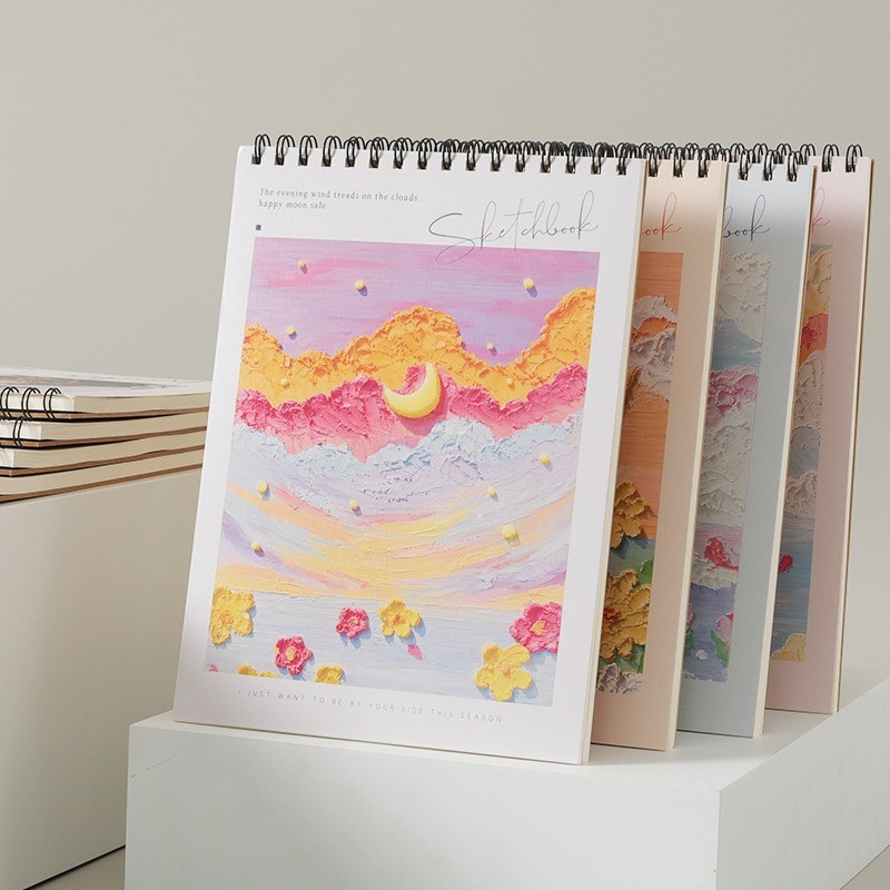 

Sketchbook A4 Aesthetic Buku Gambar Spiral Vertikal Kertas Cream