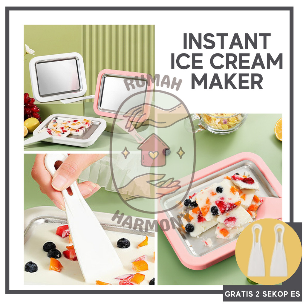 Ice Cream Roll Maker Alat Pembuat Ice Cream Roll Rumahan Yogurt Fried Ice Pan