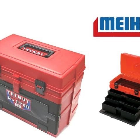 Box Meiho Trendy 8200 Red Tackle Box Pancing Tamiya Made in Japan
