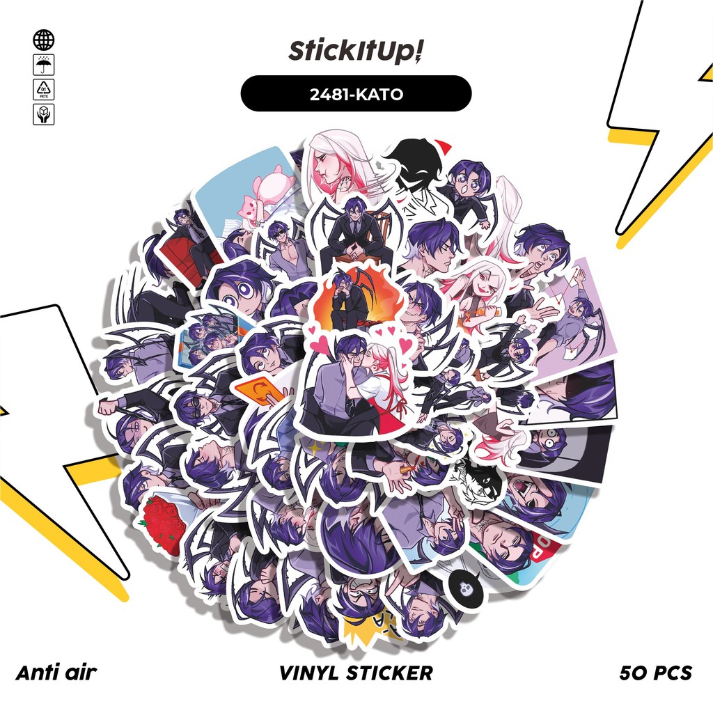 

COD✨ 50 Pcs Stiker Pack FUNNY CHARACTER KATO THE SPIDER LOVER STICKER PACK Lucu Aesthetic Vynil Waterproof untuk Freebies Sticker Buku Journal Casing HP Laptop
