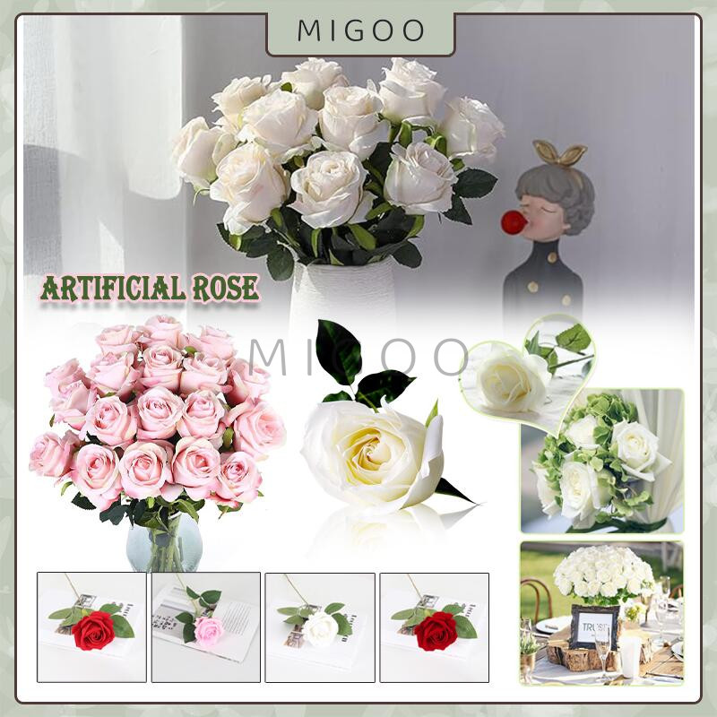 Artificial Rose Bunga Mawar / Rose Artificial 1 Tangkai / Bunga Artificial Buket