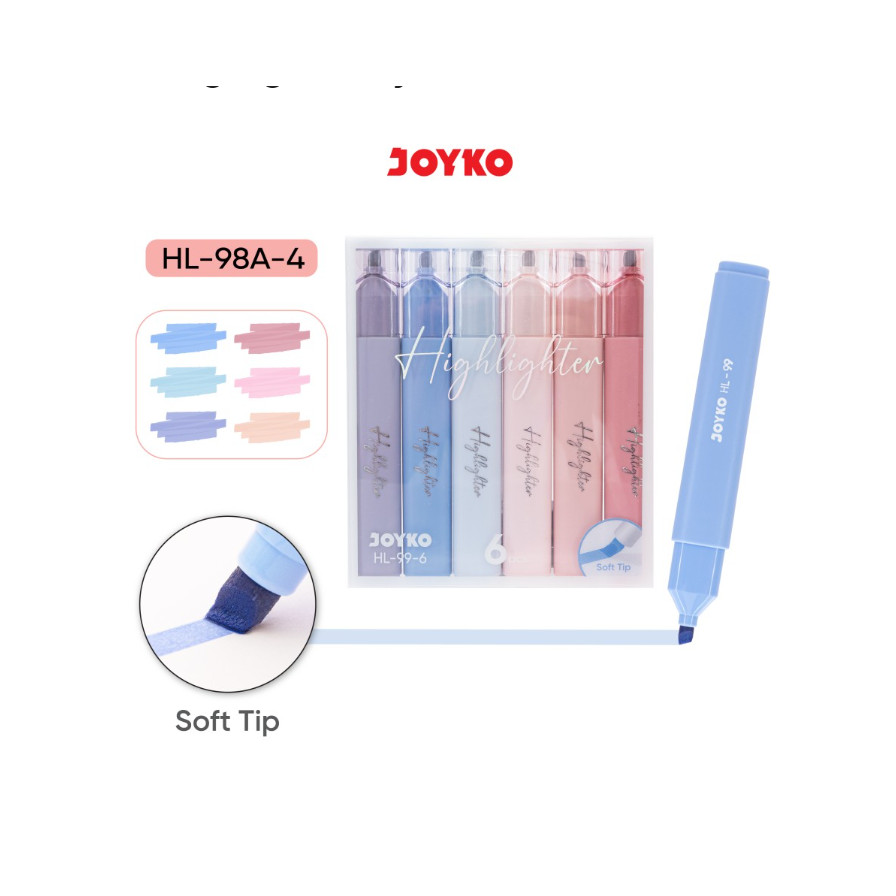 

HIGHLIGHTER JOYKO SET HL-99-6 / Highliter Penanda Joyko Set Warna HL-99-6