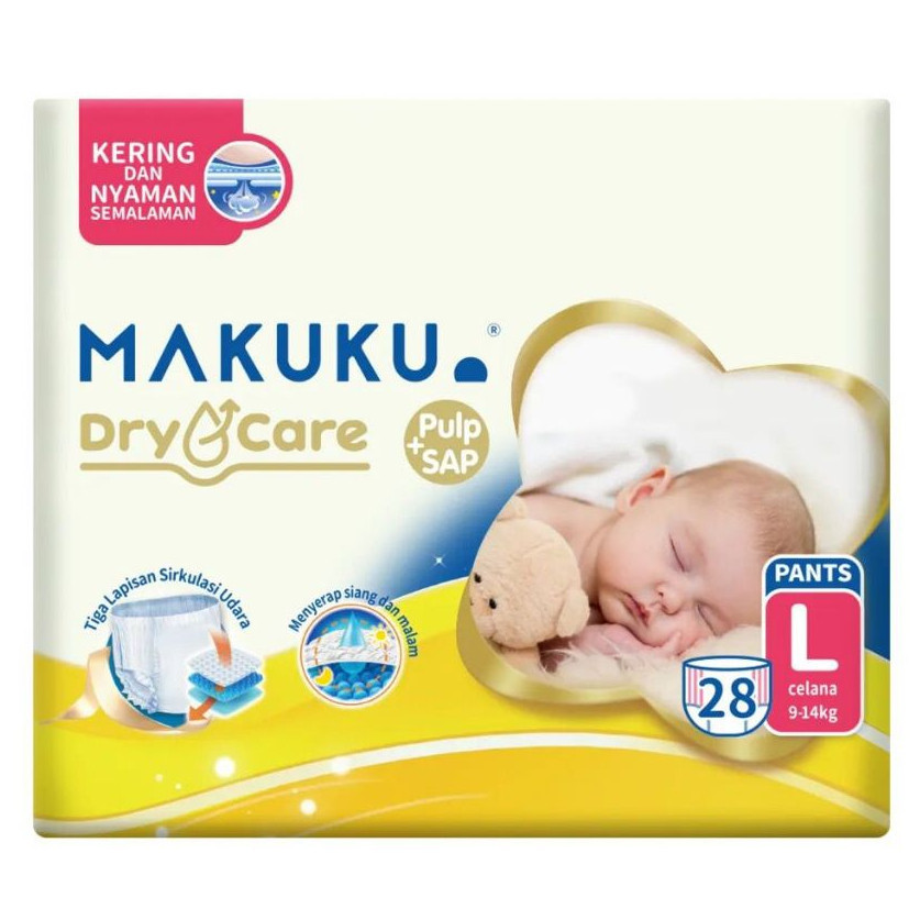 PALEM KUNING 1 Karton(4Ball) MAKUKU DRY CARE [NBS38 /M30/L28 /XL24 /XXL22]