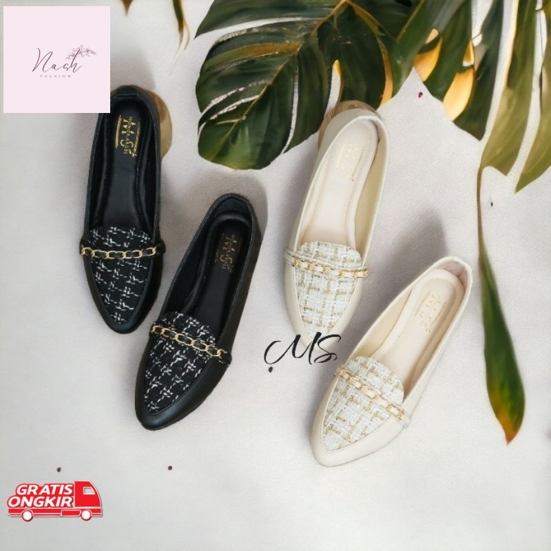 Sepatu Korea / MS Flat shoes Fashion Wanita Sepatu Wanita Flatshoes Wanita Flatshoes Hitam | 11.11 &