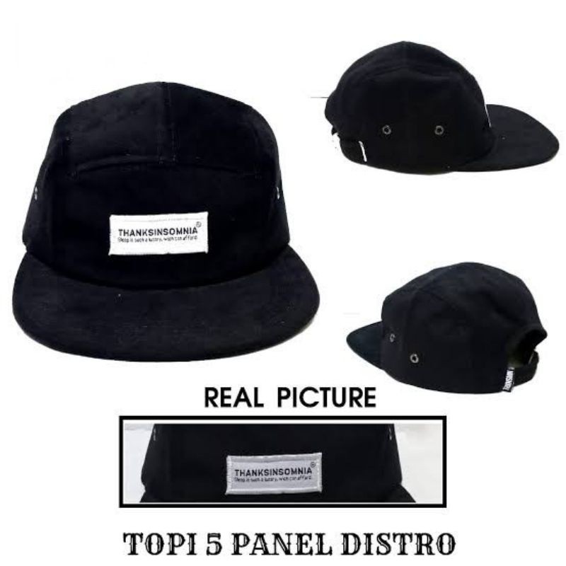 Topi 5 Panel thanksinsomnia// Fivepanel snapback tempel woven