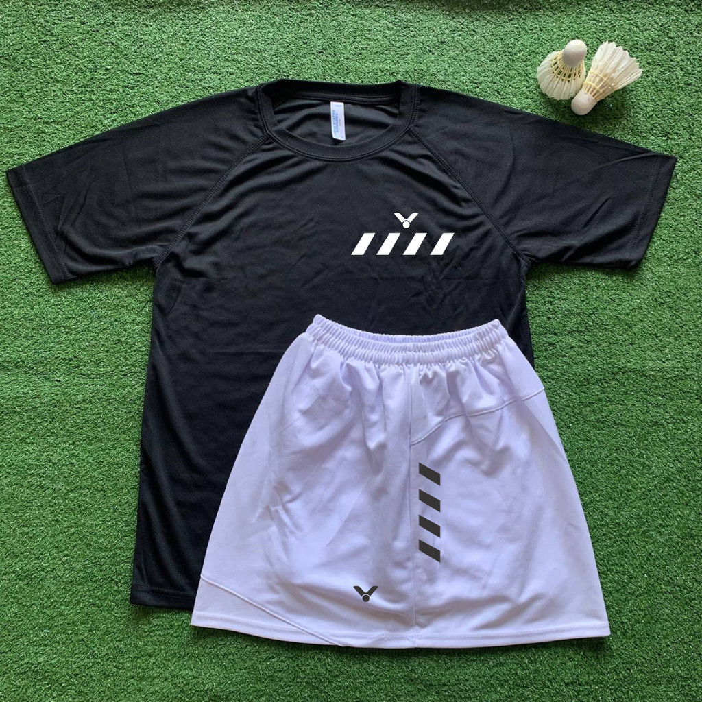 Baju Badminton DRYFIT WANITA ROK VKTR v2 Black