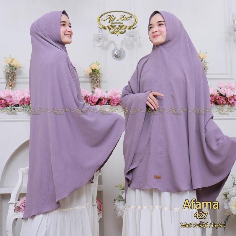 Aje zas khimar Afama ori Aje zas // jilbab cringkel jilbab instan jumbo // Bergo Instan Crinkle jumb