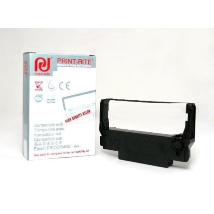 

PITA TINTA CARTRIDGE TAPE Print Rite ERC 30/34/38 Black Red for Epson TMU 220 Printer Kasir