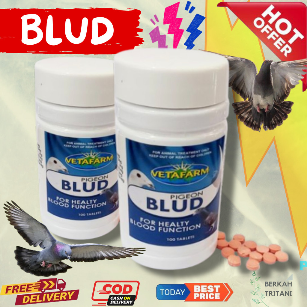 BLUD VETAFARM DOPING VITAMIN BURUNG MERPATI BLOOD HARGA PERBUTIR ECERAN
