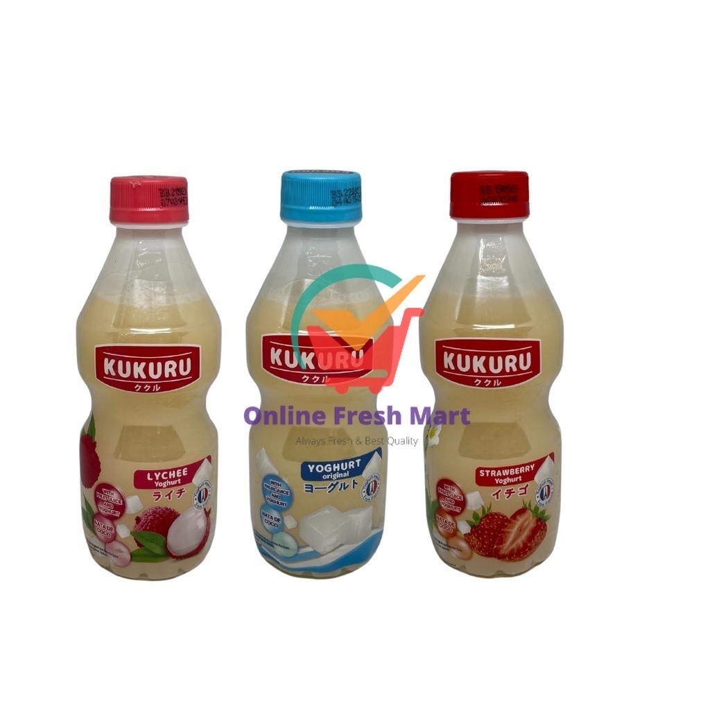 

Kukuru Yoghurt With Nata De Coco Yogurt 280g Original Lychee Strawberry - Online Fresh Mart Denpasar